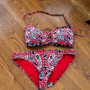Michael Kors Red and Blue Bikini Set